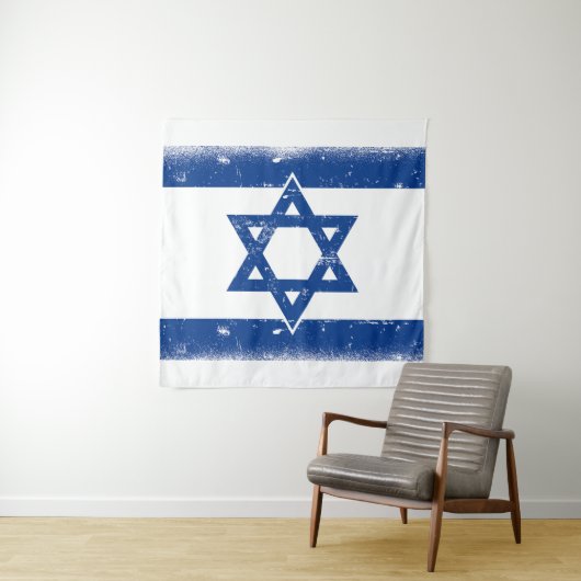 Israël Vlag Grungge Wandkleed (In situ)