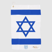 Israël vlag handdoek, Israël monogrammed / golf ha Golfhanddoek (Voorkant)