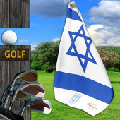 Israël vlag handdoek, Israël monogrammed / golf ha Golfhanddoek