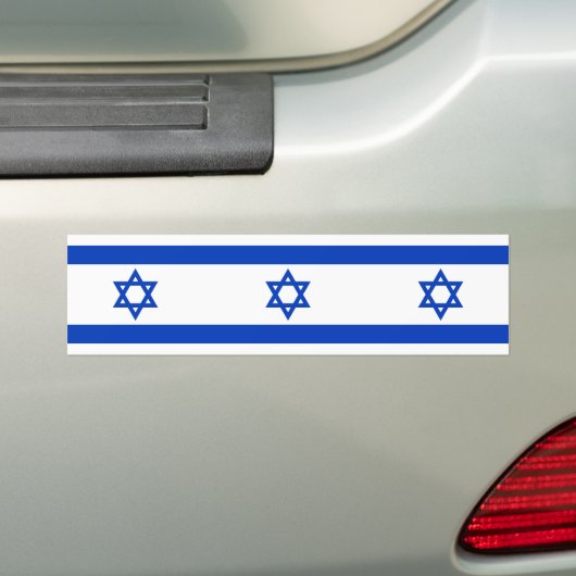 Israël, vlag Israël Bumpersticker (Op auto)