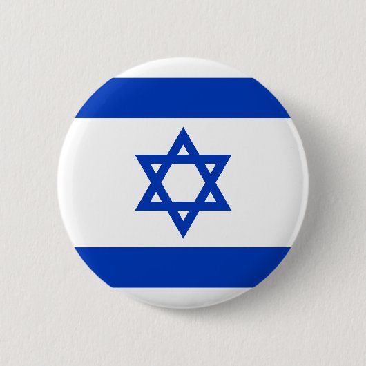 Israël, vlag Israël Ronde Button 5,7 Cm (Voorkant)