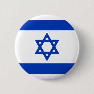 Israël, vlag Israël Ronde Button 5,7 Cm