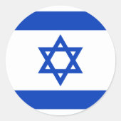 Israël, vlag Israël Ronde Sticker (Voorkant)