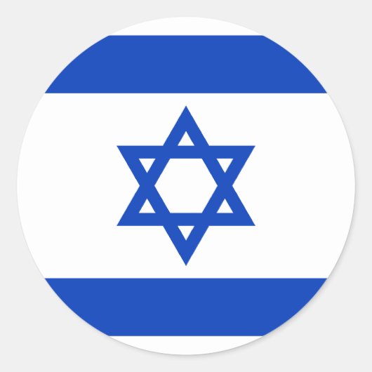Israël, vlag Israël Ronde Sticker (Voorkant)