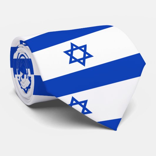 Israël, vlag Israël Stropdas (Opgerold)