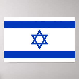 Israël Vlag - Israëlische Vlag - Ster van David Poster