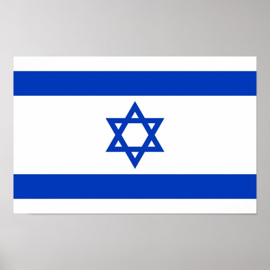 Israël Vlag - Israëlische Vlag - Ster van David Poster (Voorkant)
