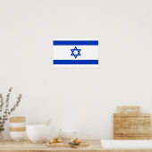 Israël Vlag - Israëlische Vlag - Ster van David Poster (Keuken)