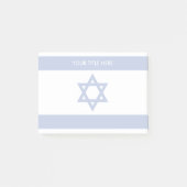 Israël vlag joodse ster symbool gepersonaliseerd post-it® notes (Voorkant)