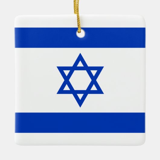 Israël-vlag Keramisch Ornament (Voorkant)
