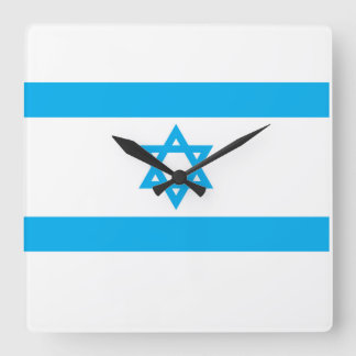 Israël Vlag - Magen David Vierkante Klok