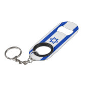 Israël-vlag Mini Flessenopener (Voorkant Gekanteld)