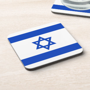 Israël vlag modern patriottisch bier onderzetter
