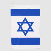 Israël vlag modern patriottisch golfhanddoek (Voorkant)