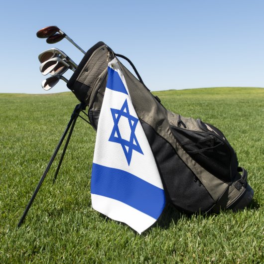 Israël vlag modern patriottisch golfhanddoek (Groen)