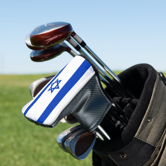 Israël vlag modern patriottisch golfheadcover (Insitu)