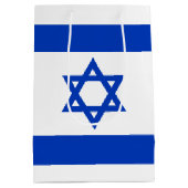 Israël vlag modern patriottisch medium cadeauzakje (Achterkant)