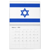 Israël vlag modern patriottisch modern kalender (Feb 2026)