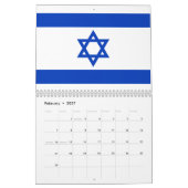 Israël vlag modern patriottisch modern kalender (Feb 2027)