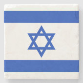 Israël vlag modern patriottisch stenen onderzetter (Voorkant)