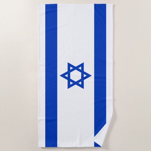 Israël vlag modern patriottisch strandlaken (Voorkant)