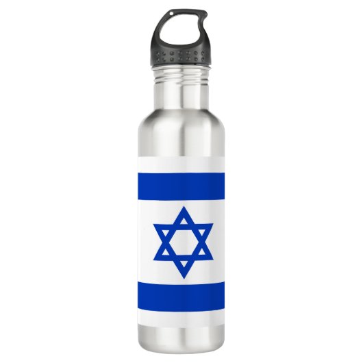 Israël vlag modern patriottisch waterfles  (Voorkant)