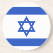 Israël vlag modern patriottisch zandsteen onderzetter (Voorkant)
