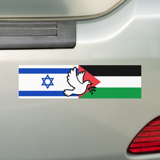 Israël Vlag Palestina Vlag Staakt-het-vuren Vrede Bumpersticker (Op auto)
