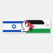 Israël Vlag Palestina Vlag Staakt-het-vuren Vrede Bumpersticker (Voorkant)