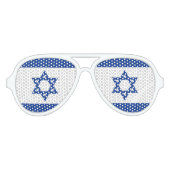 Israël vlag partij tinten aviator zonnebril (Voorkant)