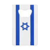 Israël vlag patriottisch modern creditkaart flessenopener (Voorkant)