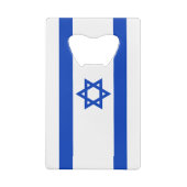 Israël vlag patriottisch modern creditkaart flessenopener (Achterkant)