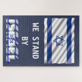 Israël Vlag Patriottisch Wij staan achter Israël Legpuzzel (Horizontaal)