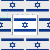 Israel vlag patroon aangepaste stof DIY textiel (Delen)