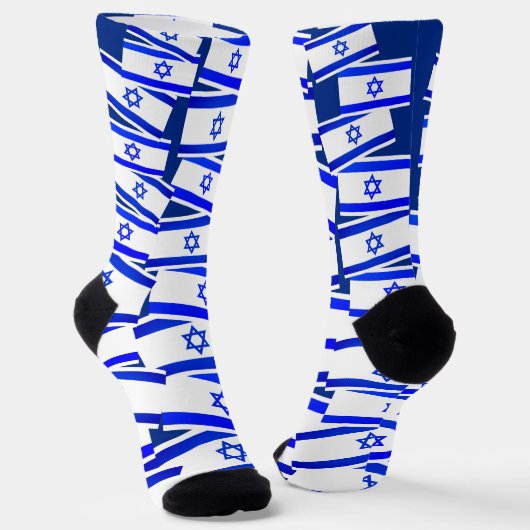 Israël vlag patroon sokken (Gebogen)