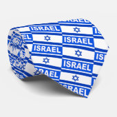 Israël vlag patroon stropdas (Opgerold)
