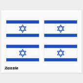 Israël-vlag Rechthoekige Sticker (Vel)