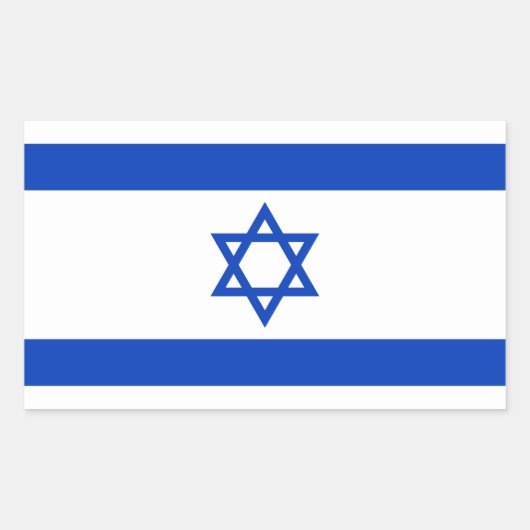 Israël-vlag Rechthoekige Sticker (Voorkant)