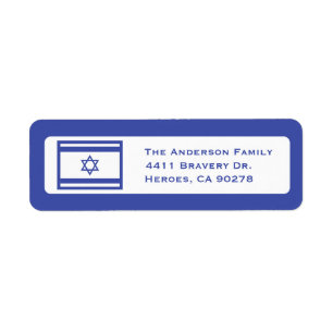 Israël Vlag Retouradres Labels