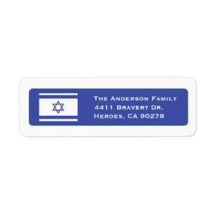 Israël Vlag Retouradres Labels