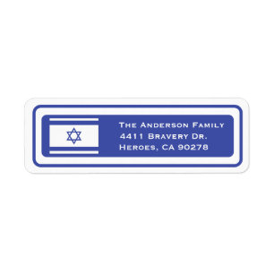 Israël Vlag Retouradreslabels Etiket