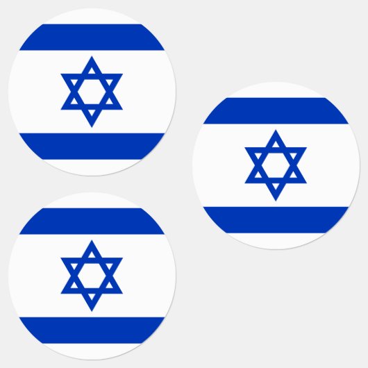 Israël vlag rond labels (Groep)