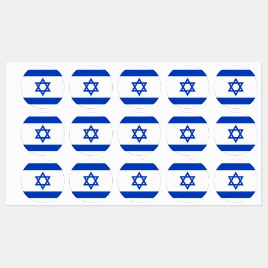 Israël vlag rond labels (Vel)