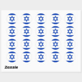Israël vlag ronde sticker (Vel)