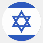 Israël vlag ronde sticker (Voorkant)