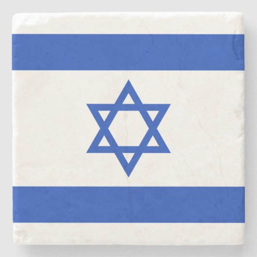 Israël-vlag Stenen Onderzetter (Voorkant)