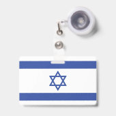 Israël Vlag, Ster van David Jodendom Joods Badge (Voorzijde met uittrekbare clip)