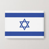 Israël Vlag, Ster van David Jodendom Joods Button (Voorkant)