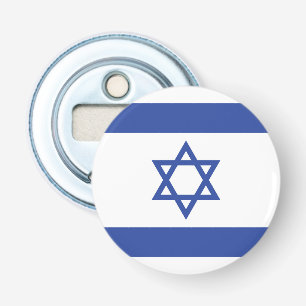 Israël Vlag, Ster van David Jodendom Joods Button Flesopener
