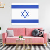Israël Vlag, Ster van David Jodendom Joods Canvas Afdruk (Insitu (Woonkamer))